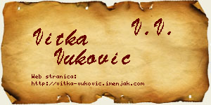 Vitka Vuković vizit kartica